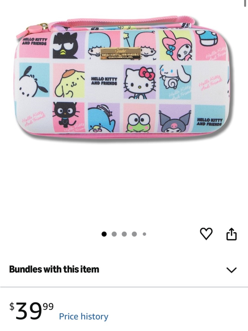 Sanrio Pink Multi-Character Zippered Travel Case
